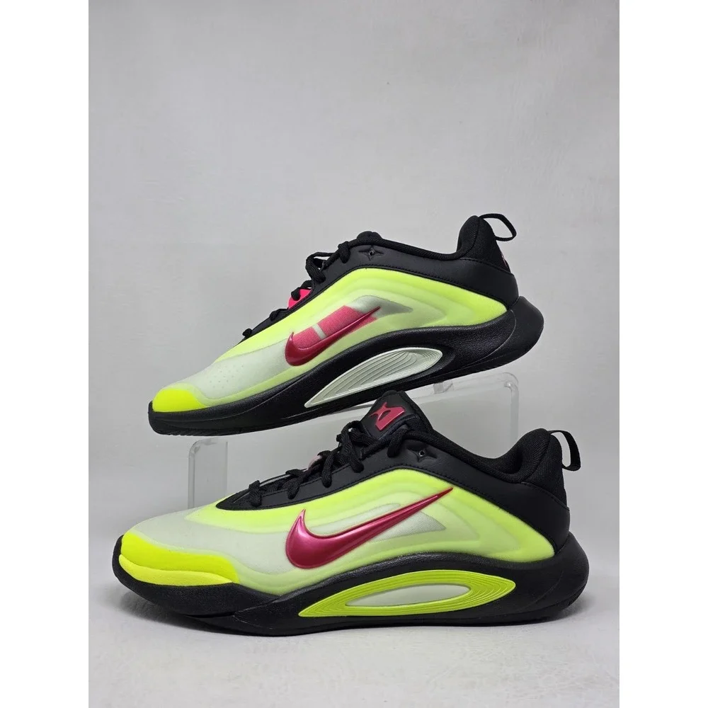 Nike A'One SE (GS) Athletic Sneaker Black/Volt/Pink Low Top 6Y  HQ2294-001 New